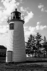 Plum Island Lighthouse Tower - BW